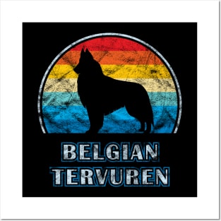 Belgian Tervuren Vintage Design Dog Posters and Art